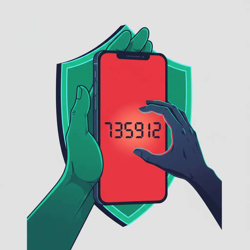 OTP protection poster (never share codes)